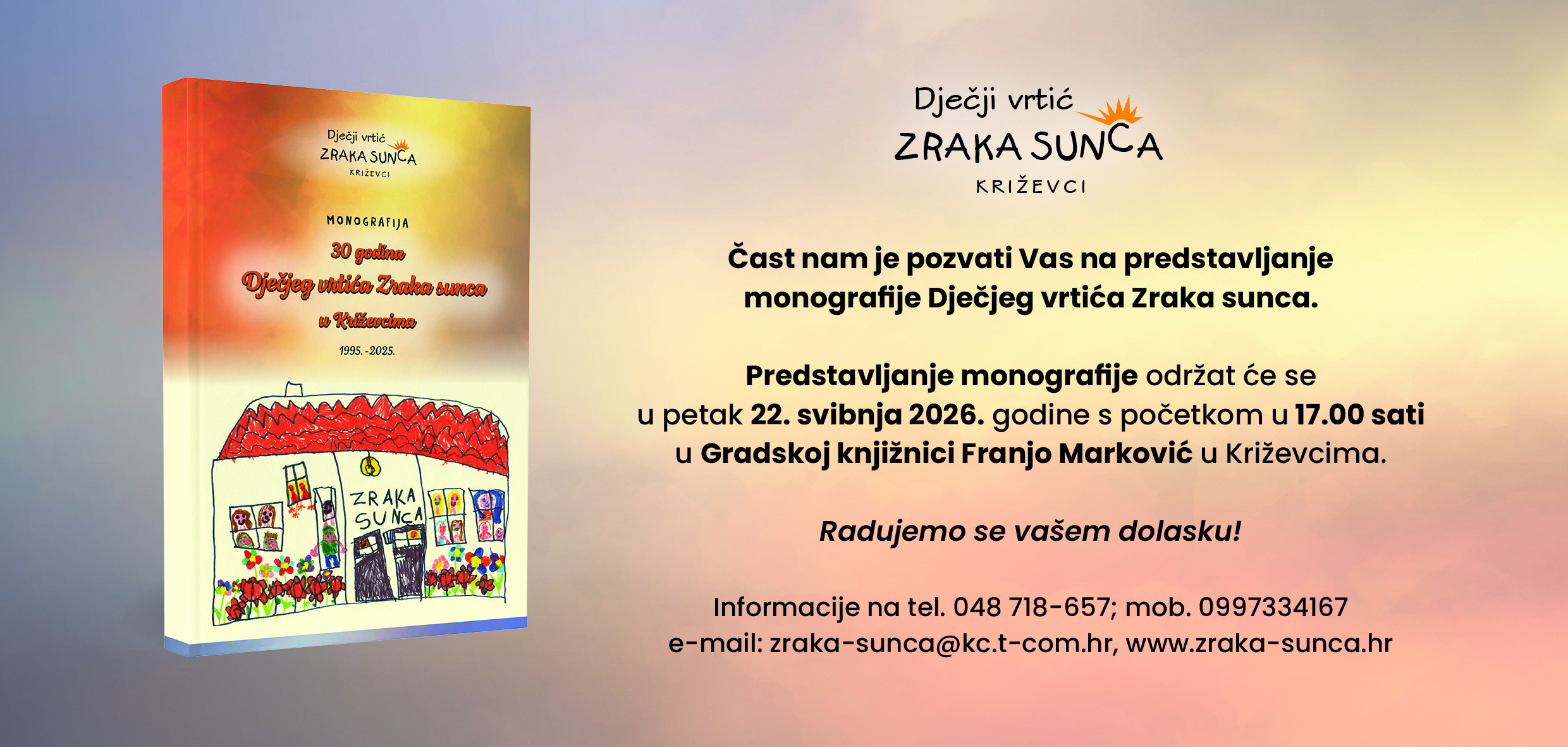 Pozivnica za monografiju DV zraka sunca
